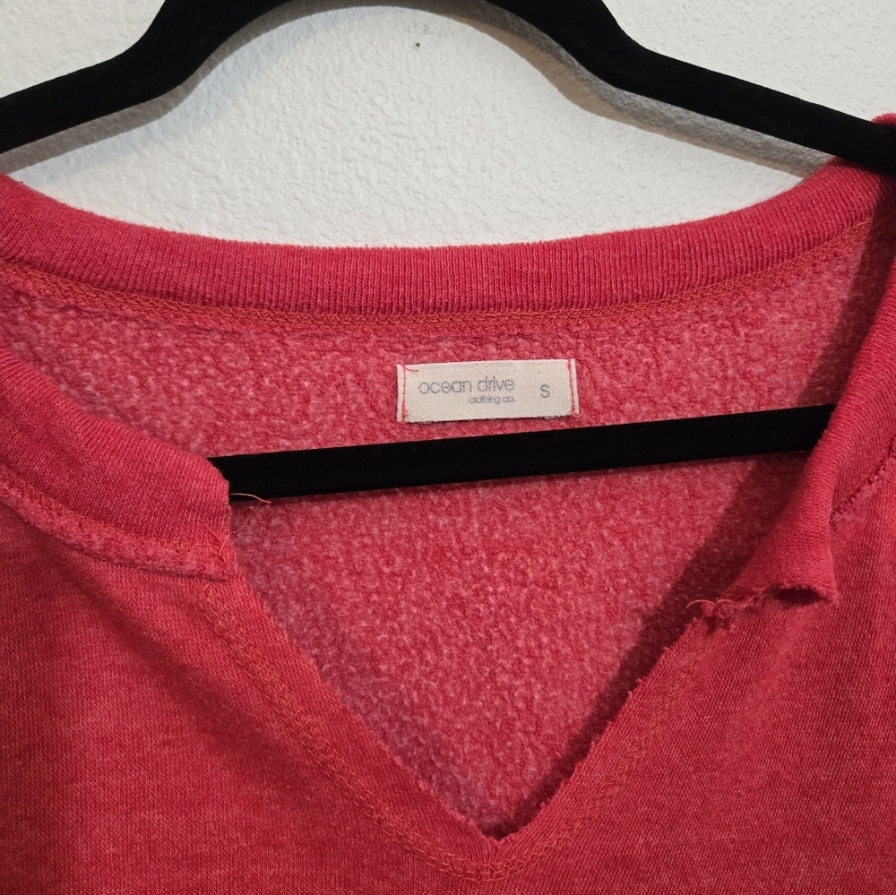 Ocean Drive Sweatshirt Red Small - Picture 2 of 5